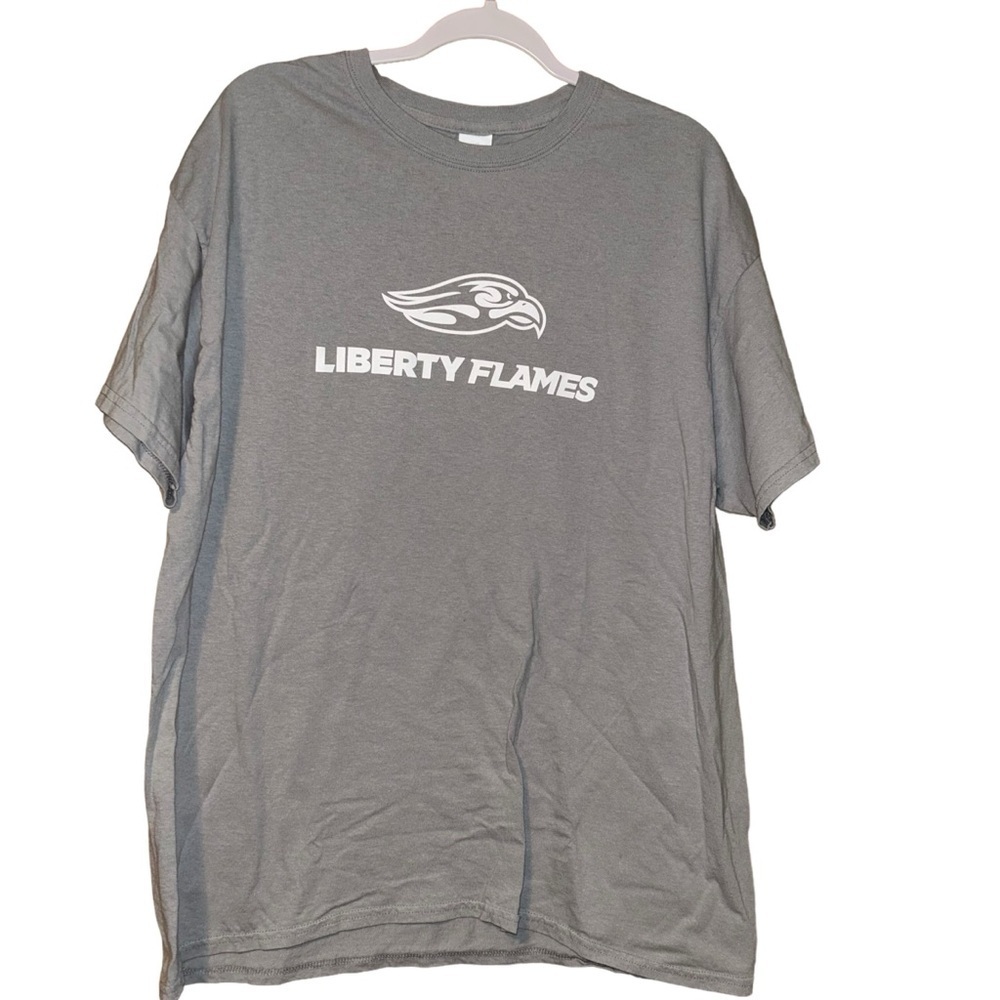 liberty university Flames gray Tshirt tee size Extra Large XL tee